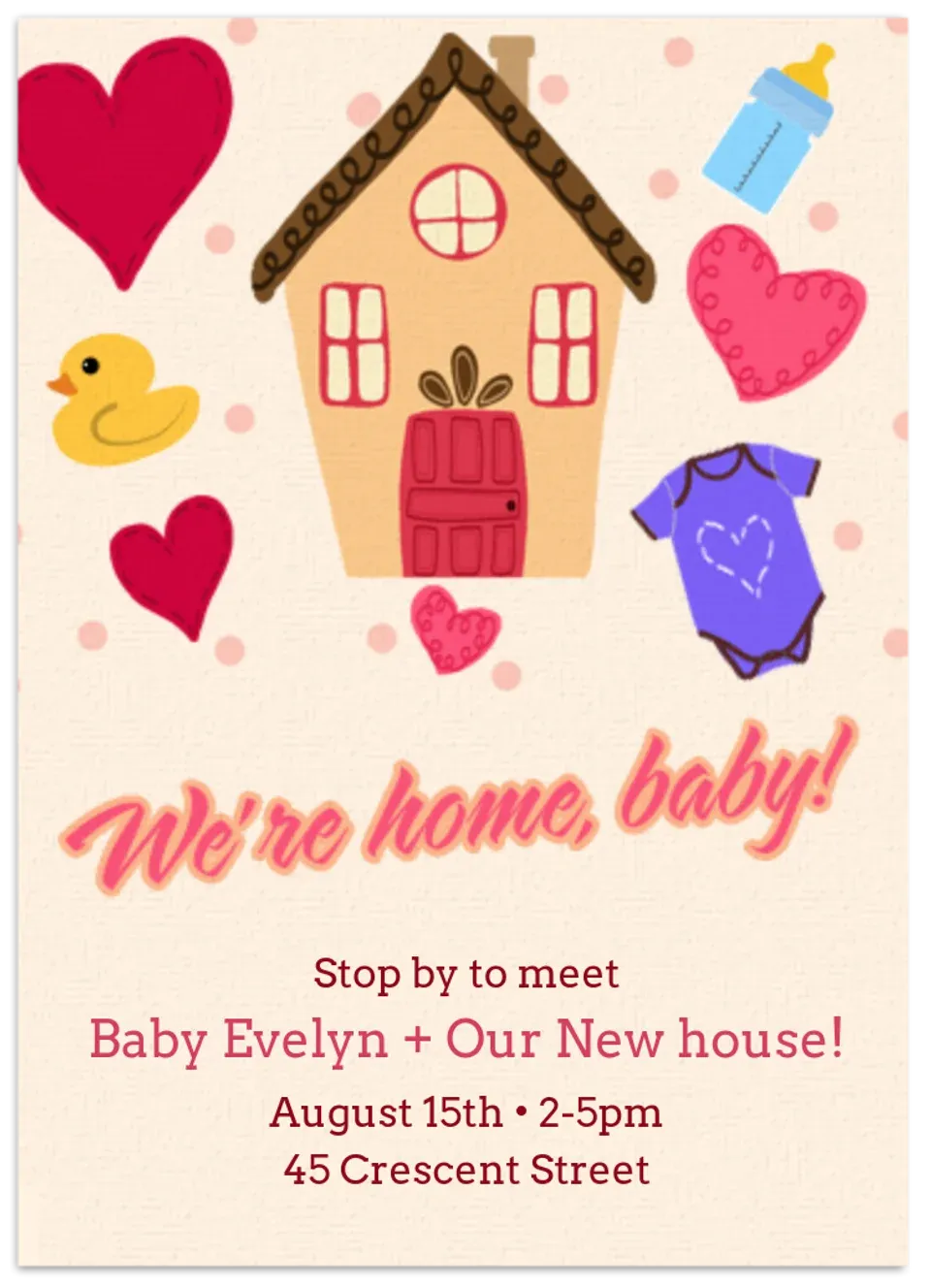 We're Home, Baby! card
