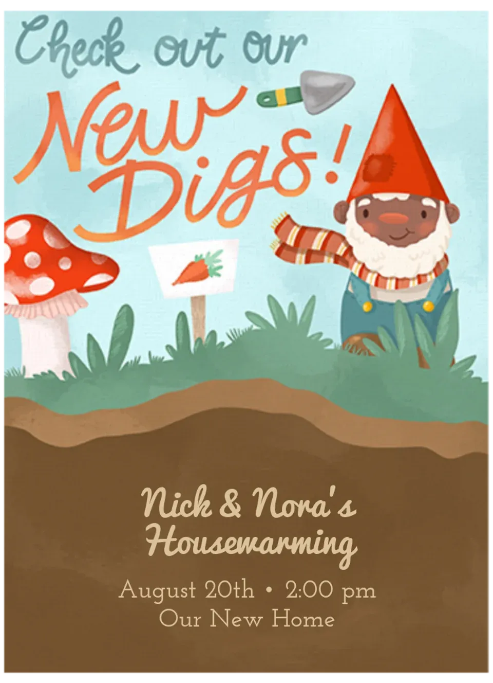 Gnome New Digs card