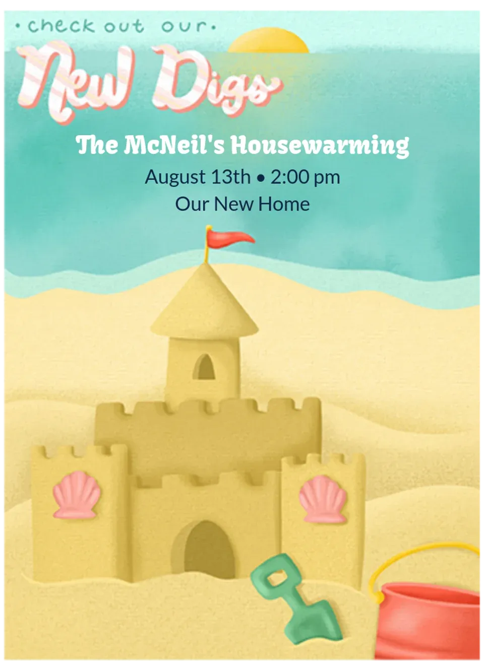 Sandcastle card