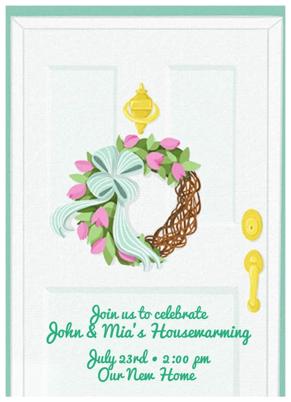 Spring Front Door card