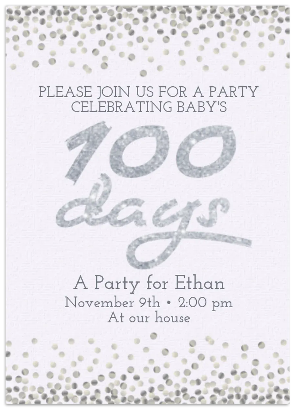 100 Days Celebration card