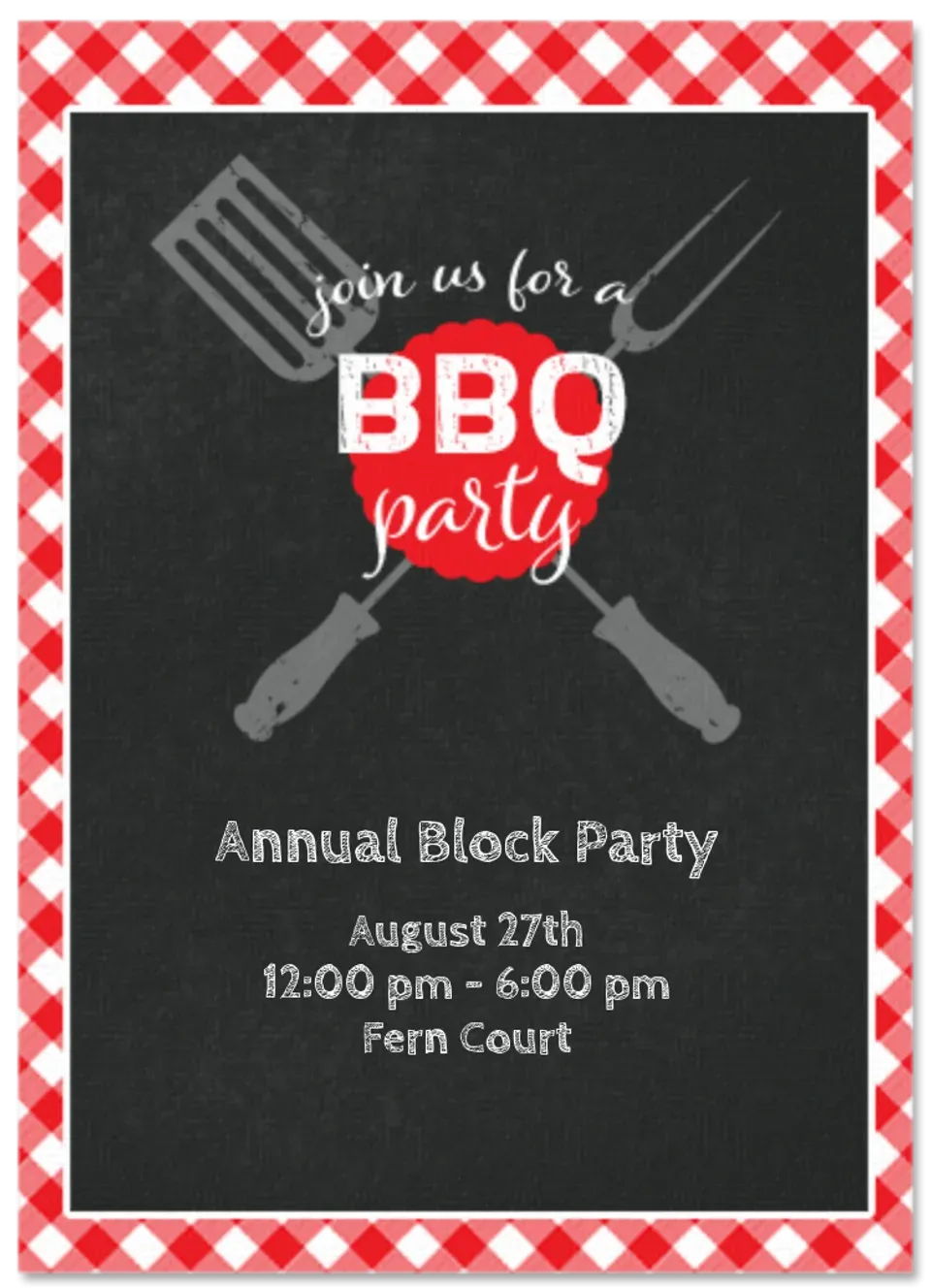 BBQ Party card