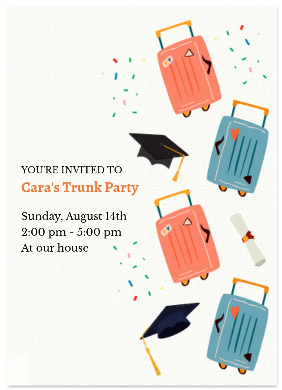 Trunk Party For The Grad card