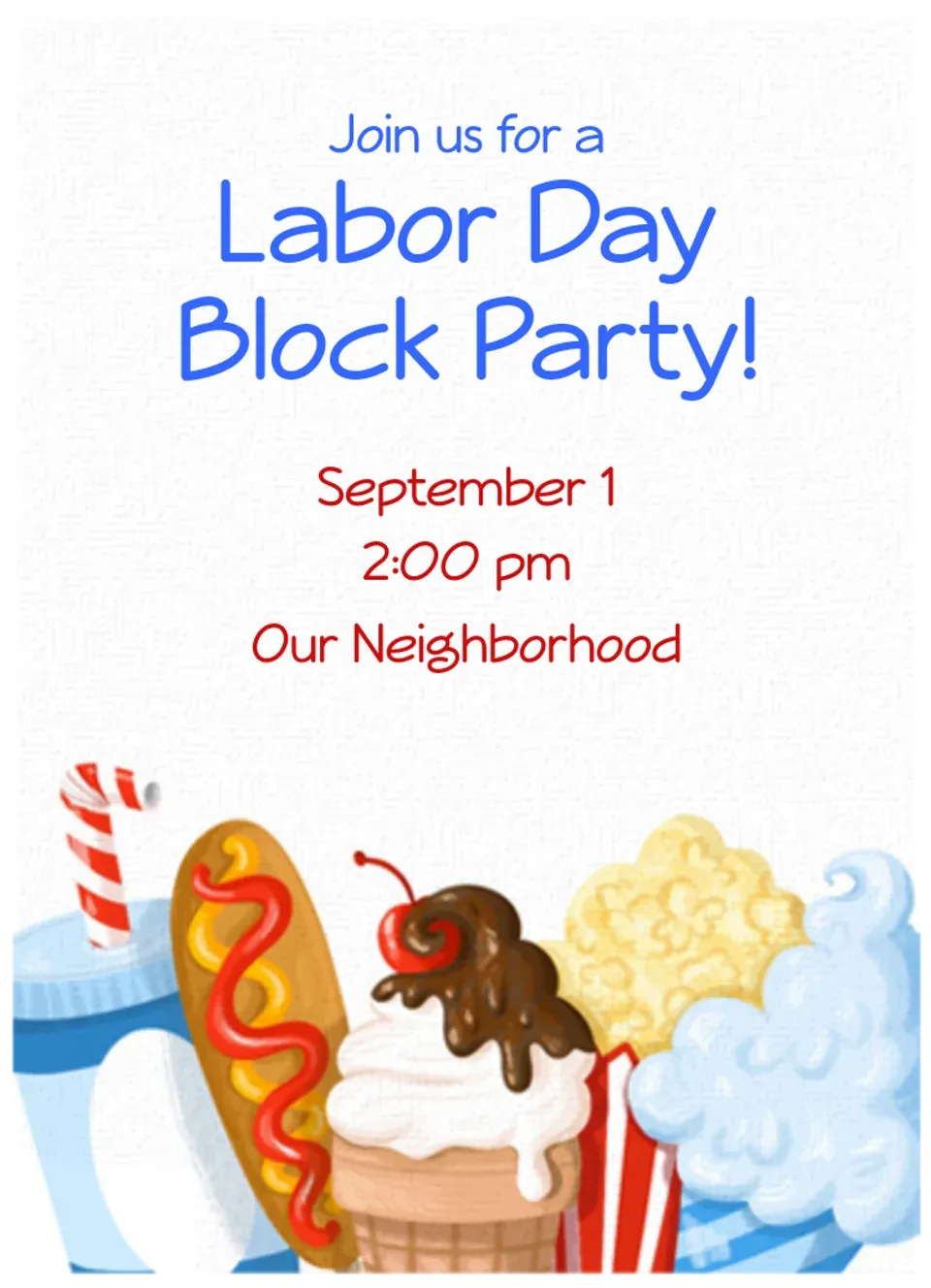 Carnival Treats card