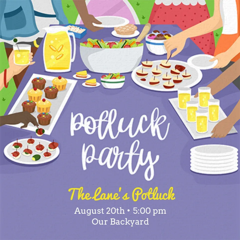 Potluck Dinner Party card