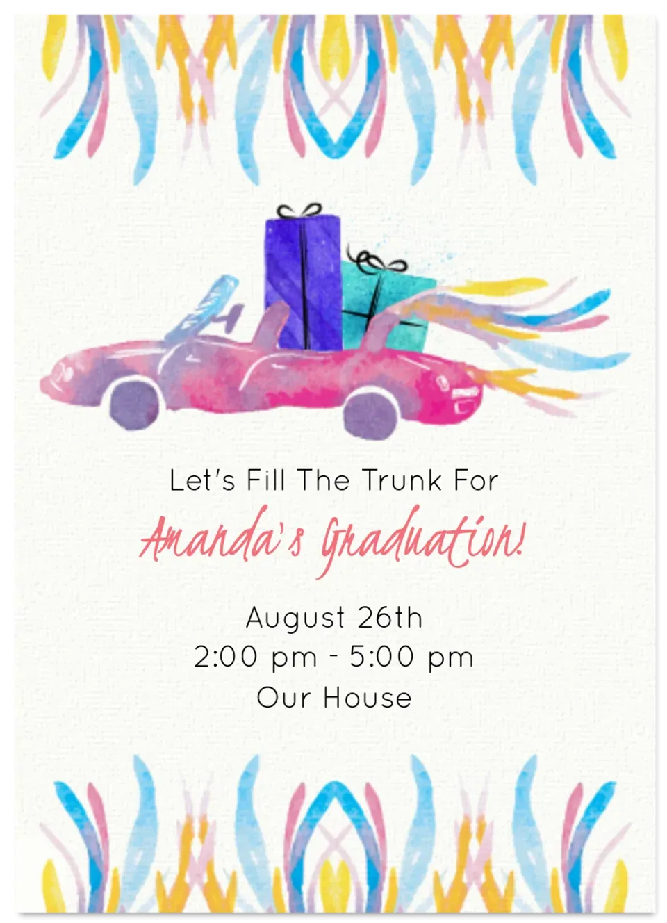 Fill the Trunk Party card