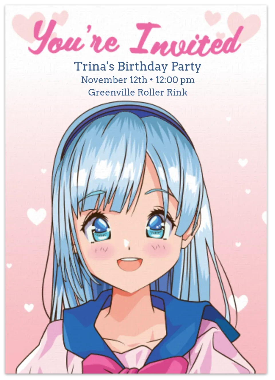 Anime Birthday card