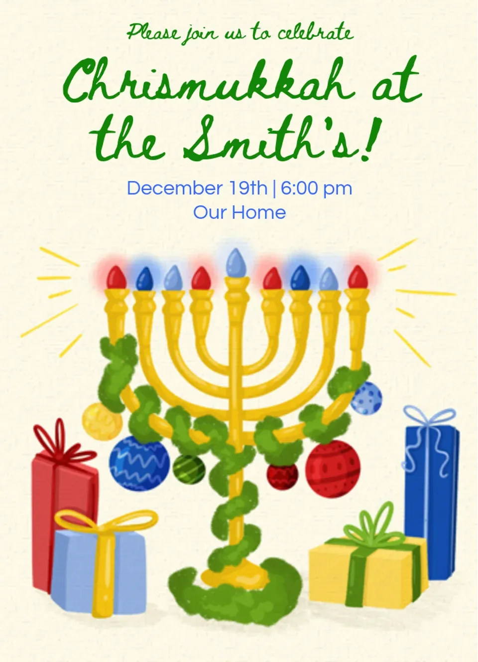 Chrismukkah Celebration card