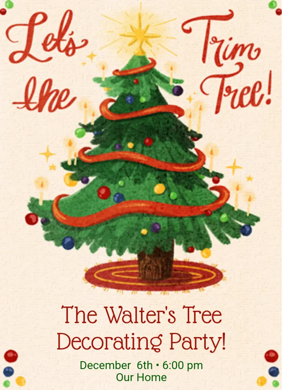 Trim the Tree card