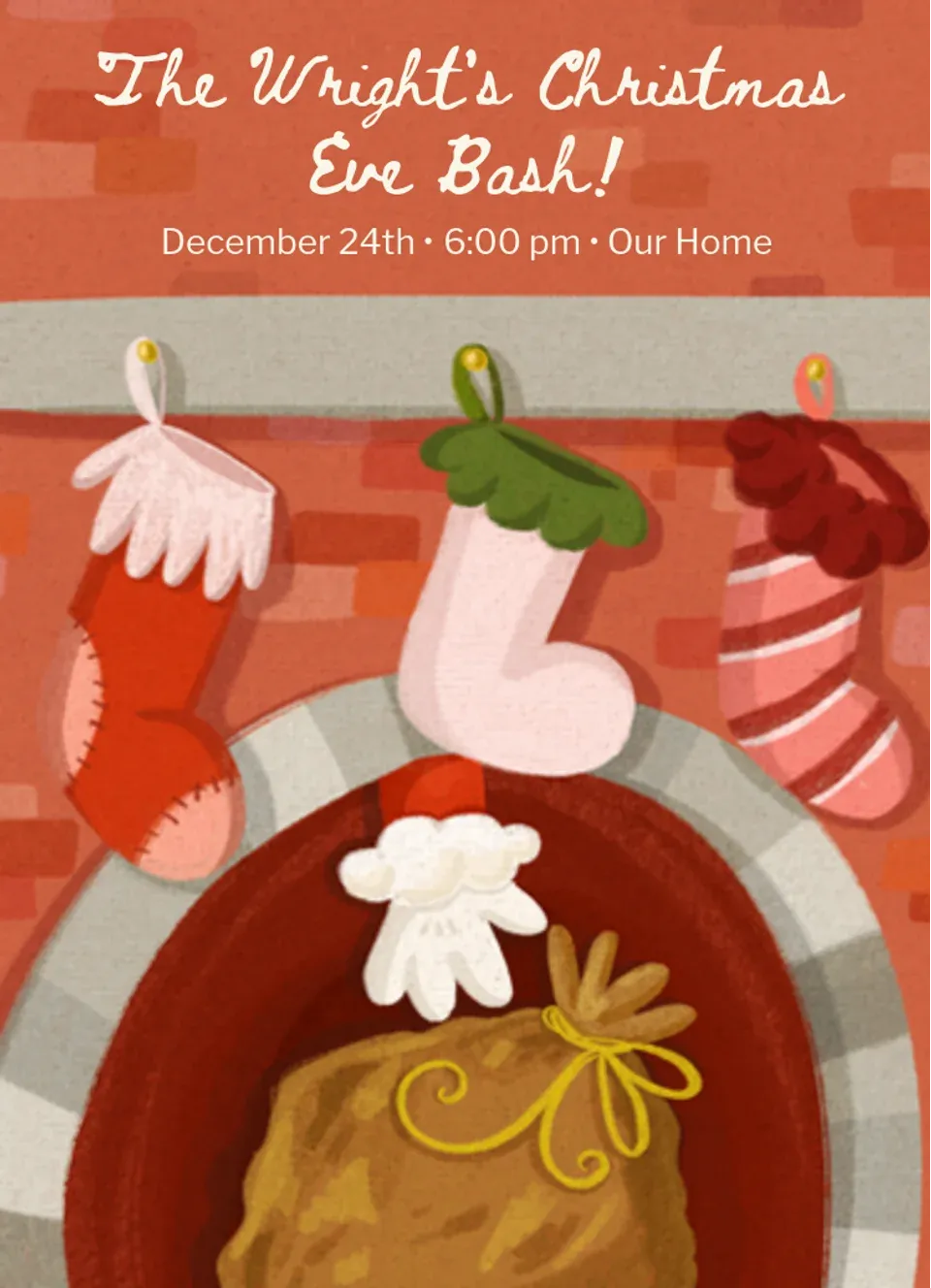 Christmas Mantle card