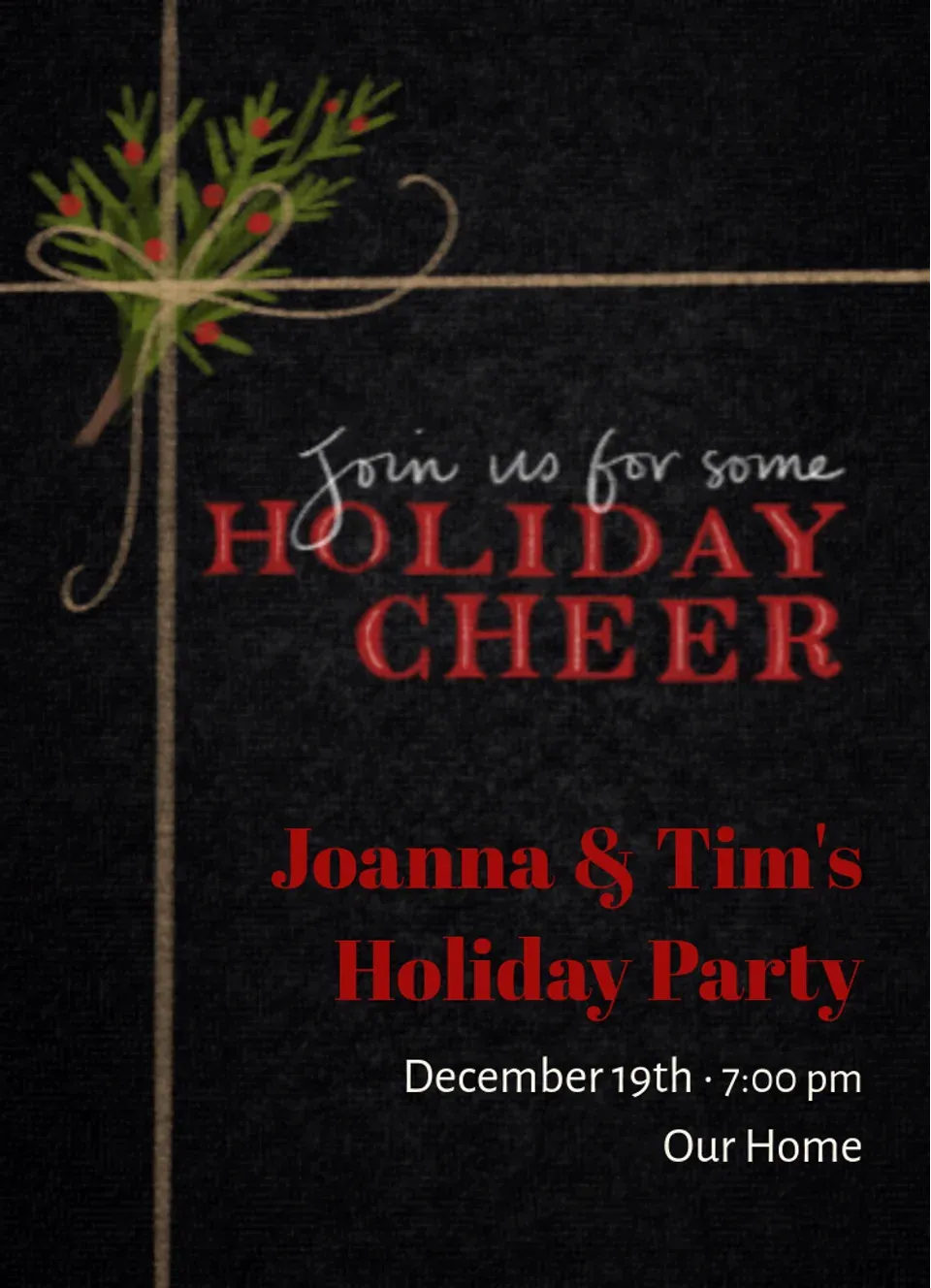 Holiday Cheer Pine card