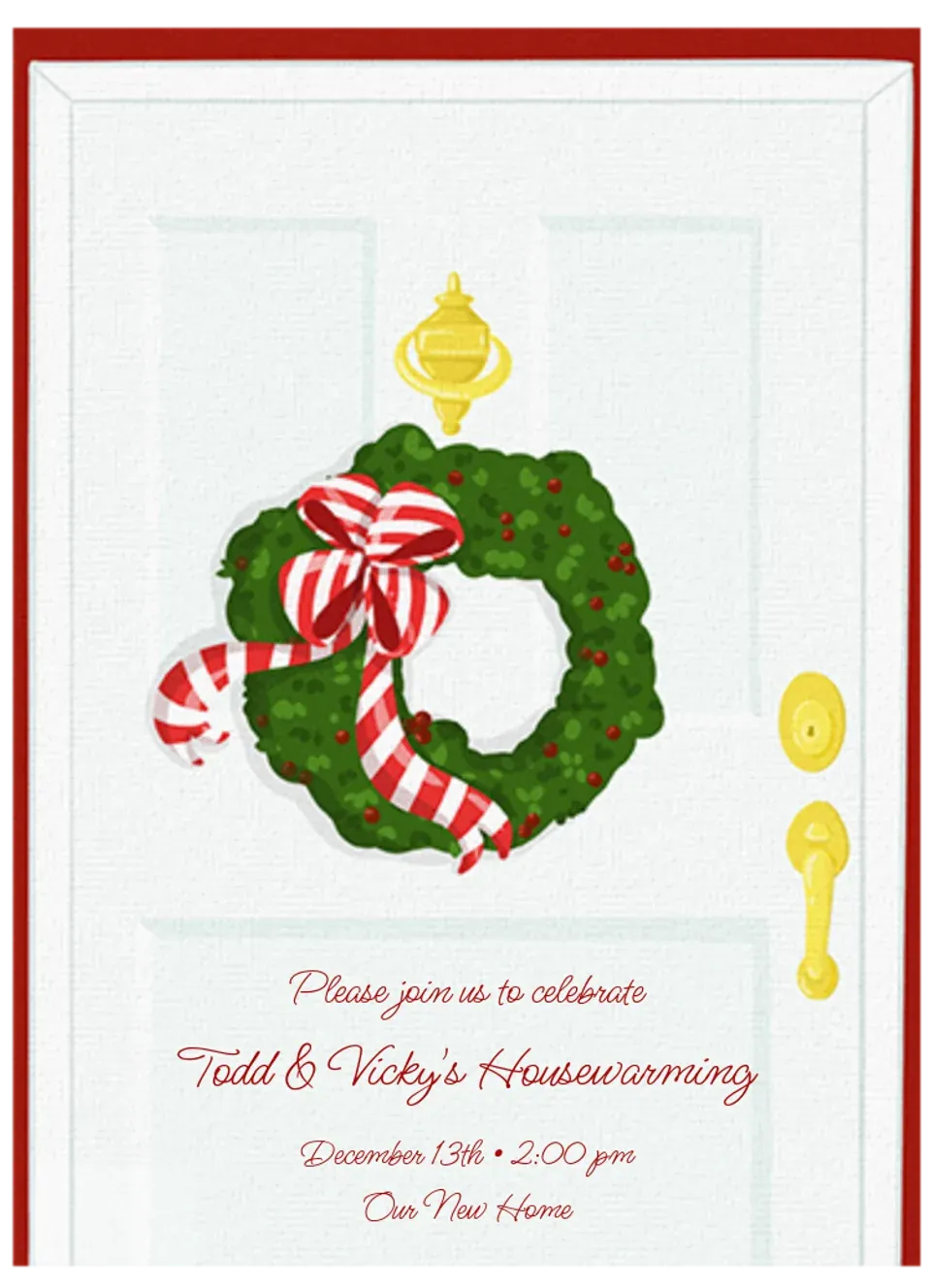 Holiday Front Door card