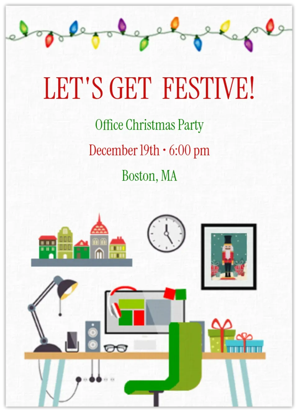 Office Christmas Party card