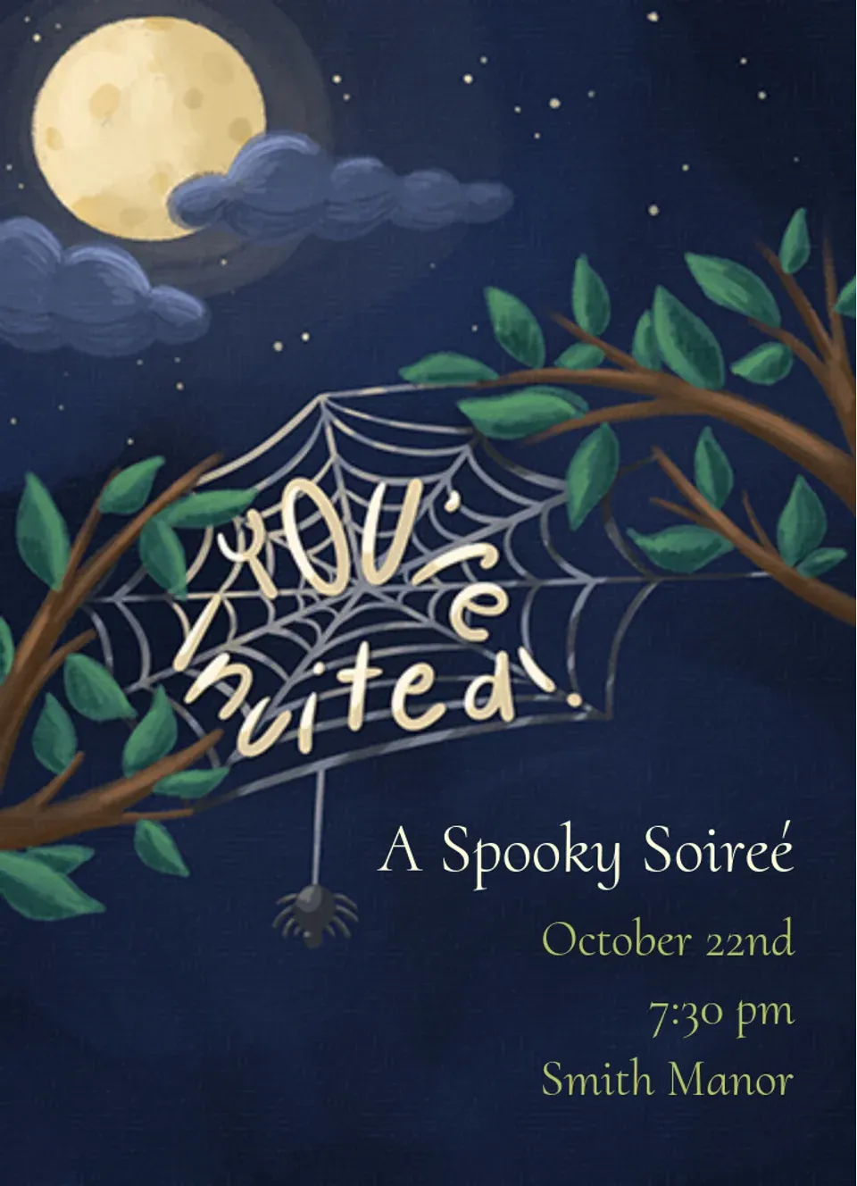 Spiderweb Moonlight card