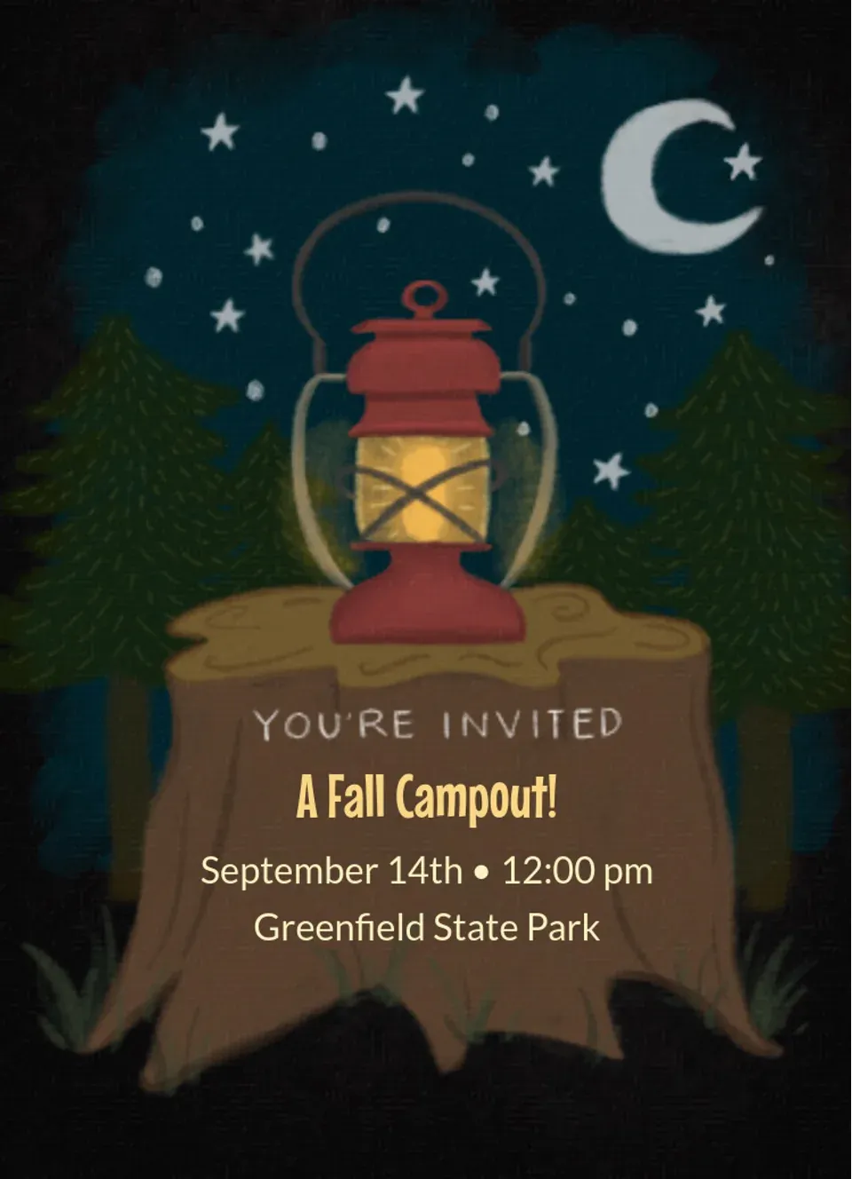 Night Camping card