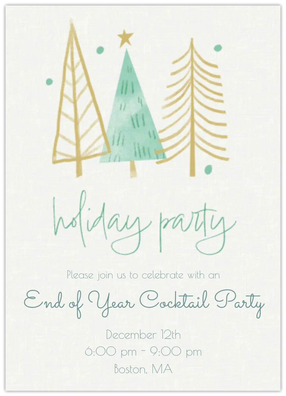 Work Holiday Party card