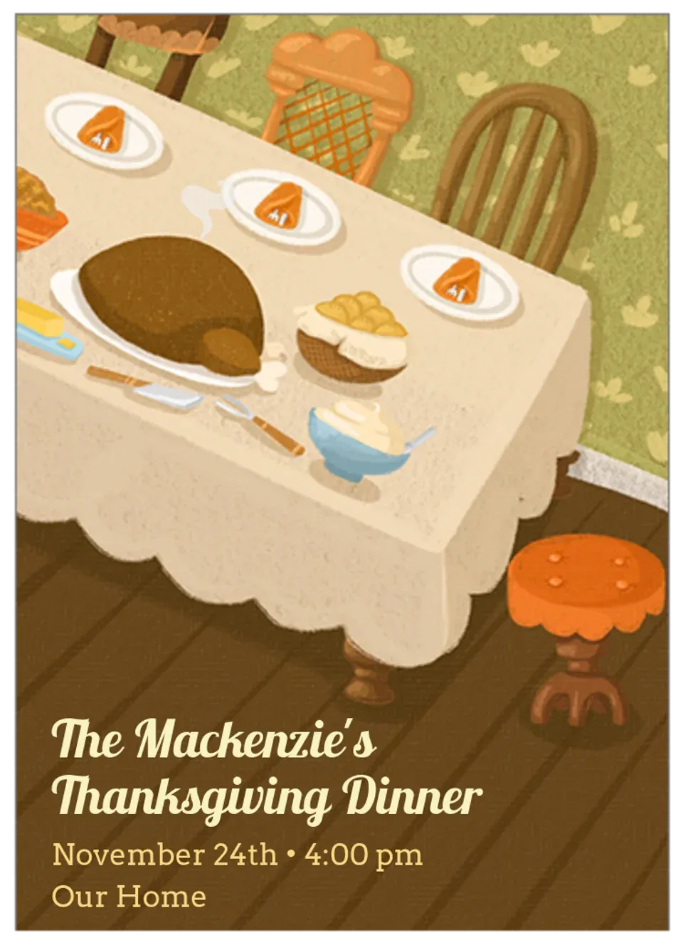 Thanksgiving Table card