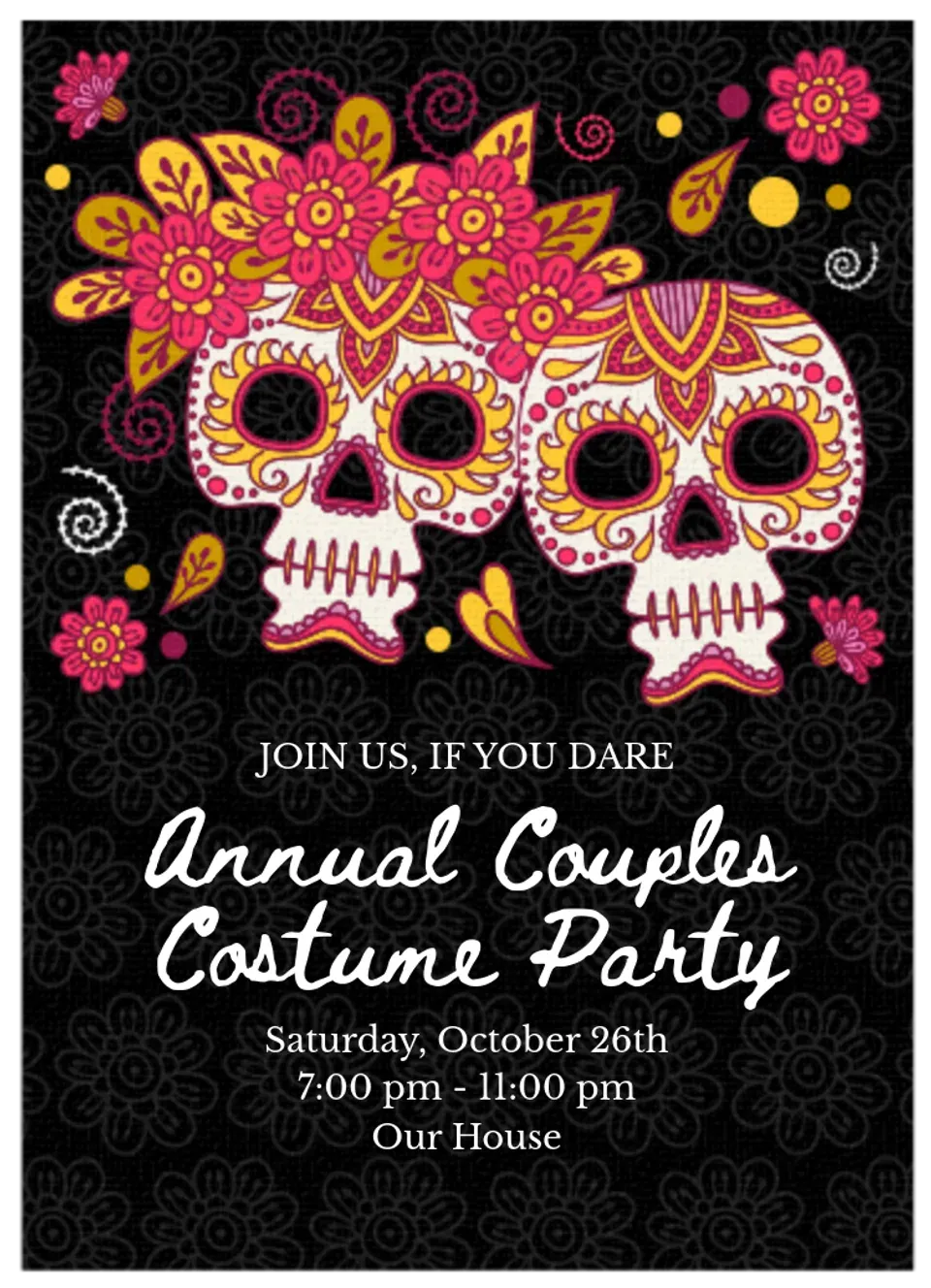 Couples Costume Party card