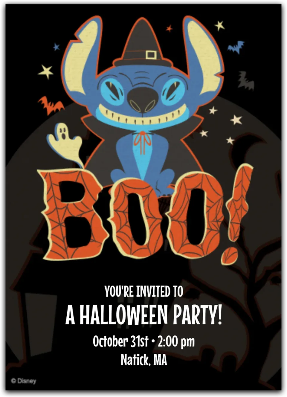 Stitch Halloween card