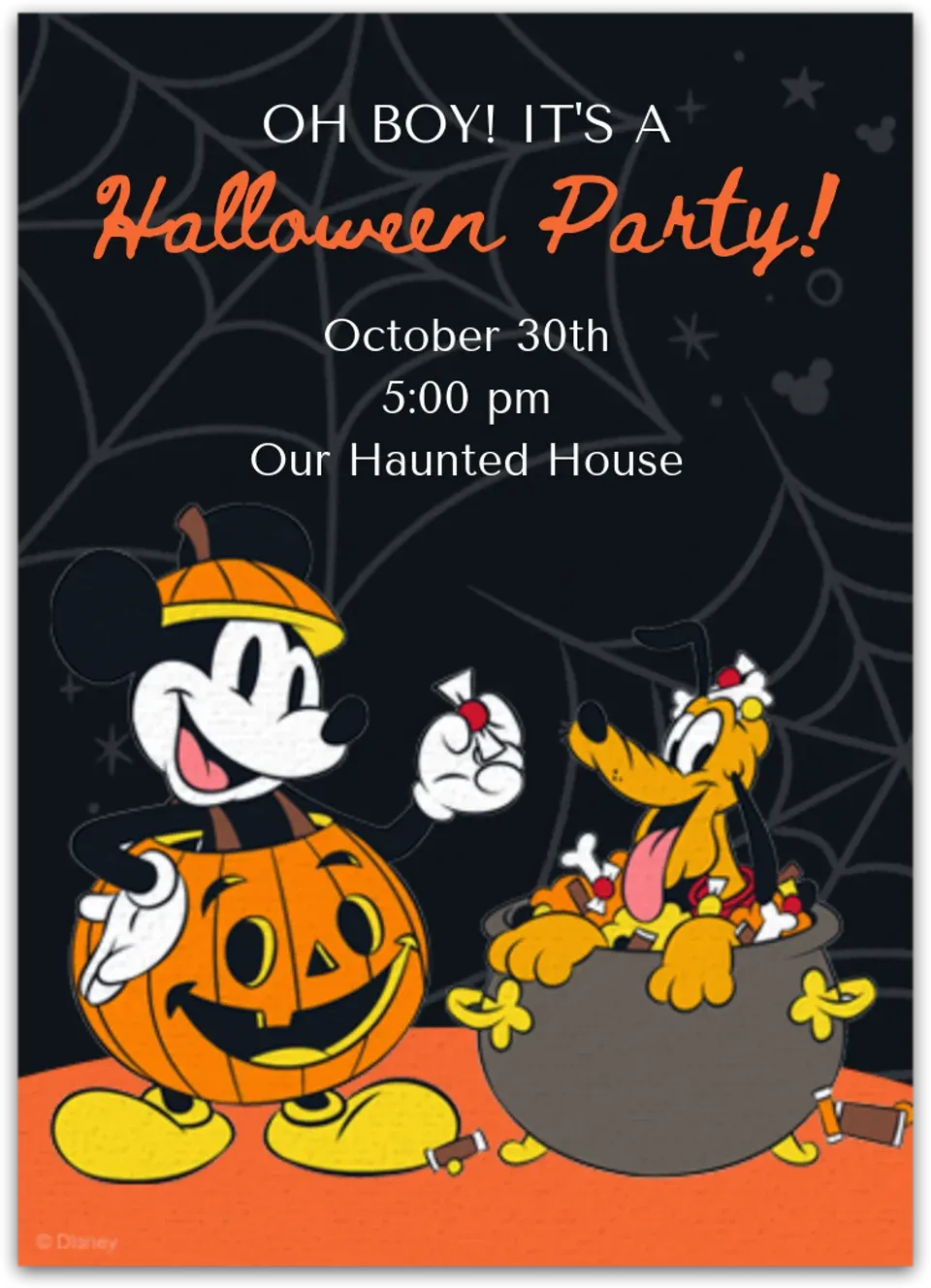 Mickey & Friends Halloween card