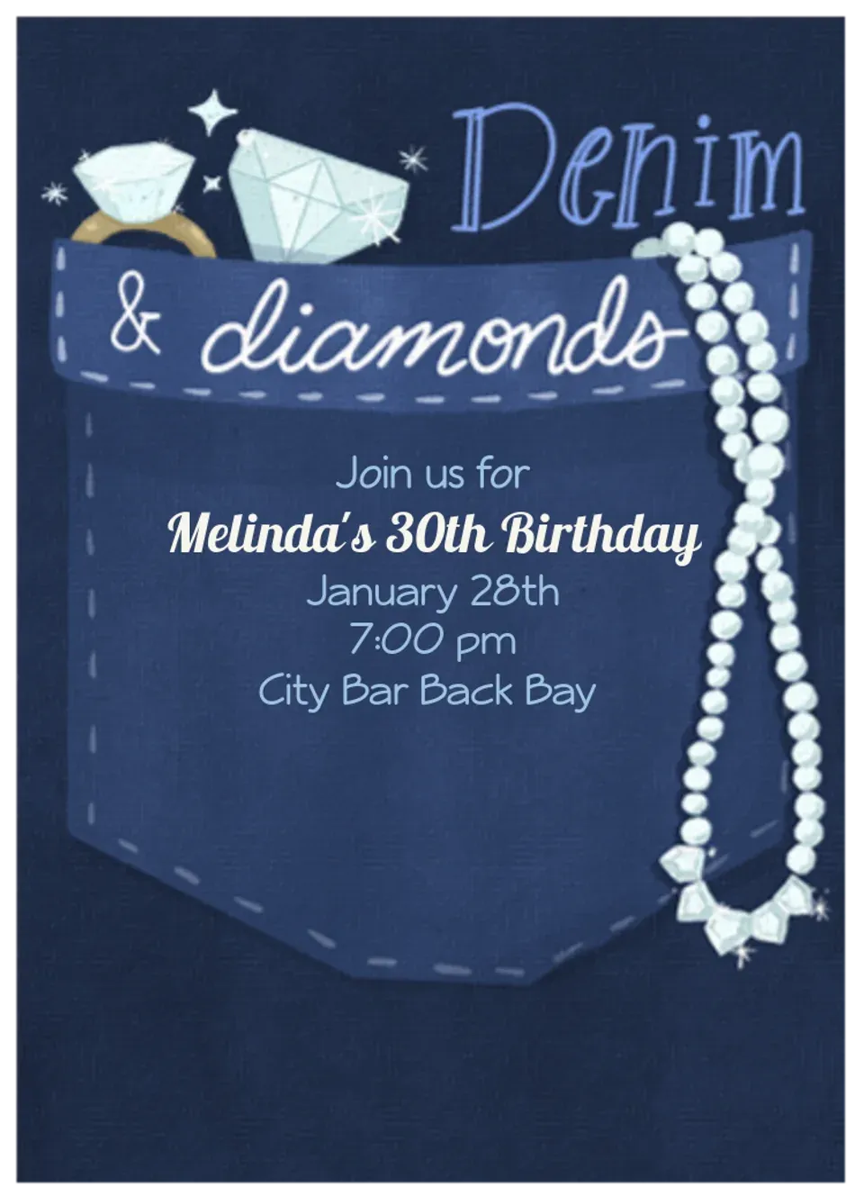 Denim & Diamonds  card