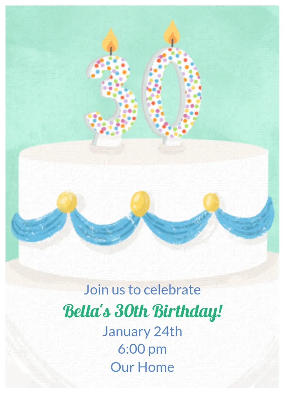 Birthday Candle 30 card