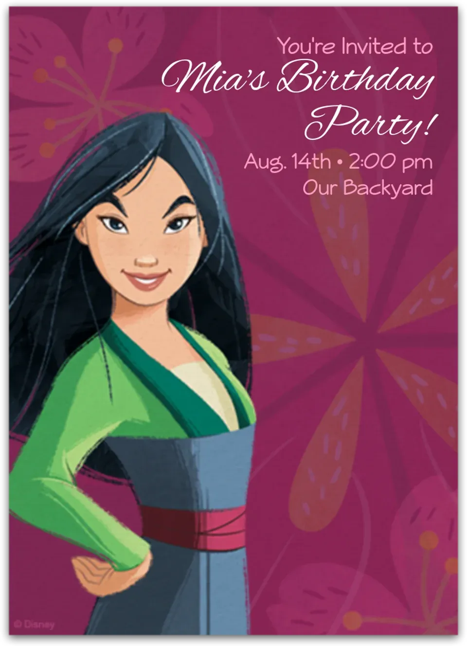 Princess Mulan card