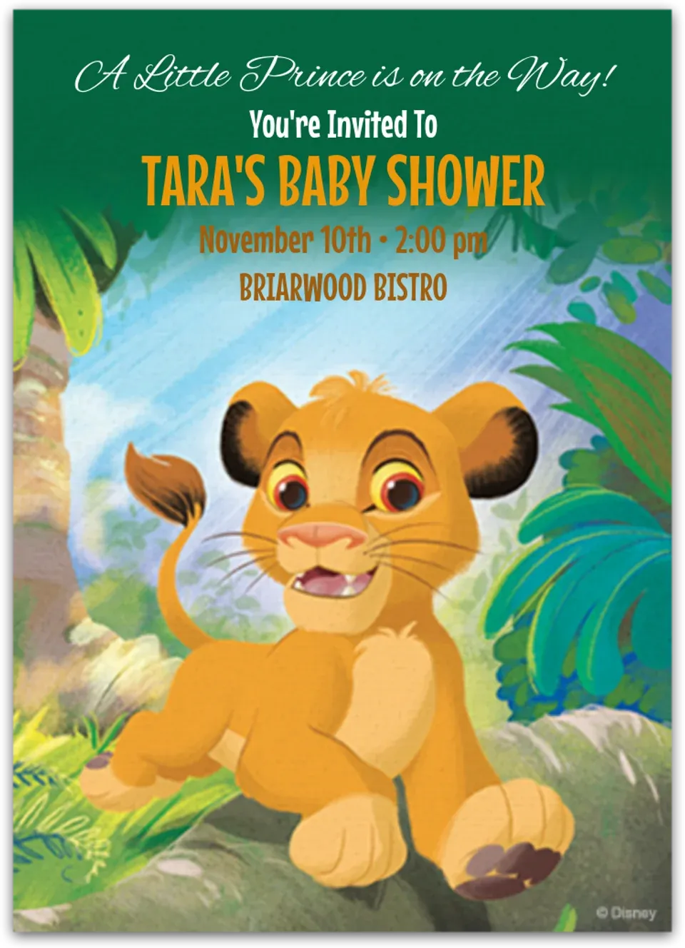 Lion King Baby card