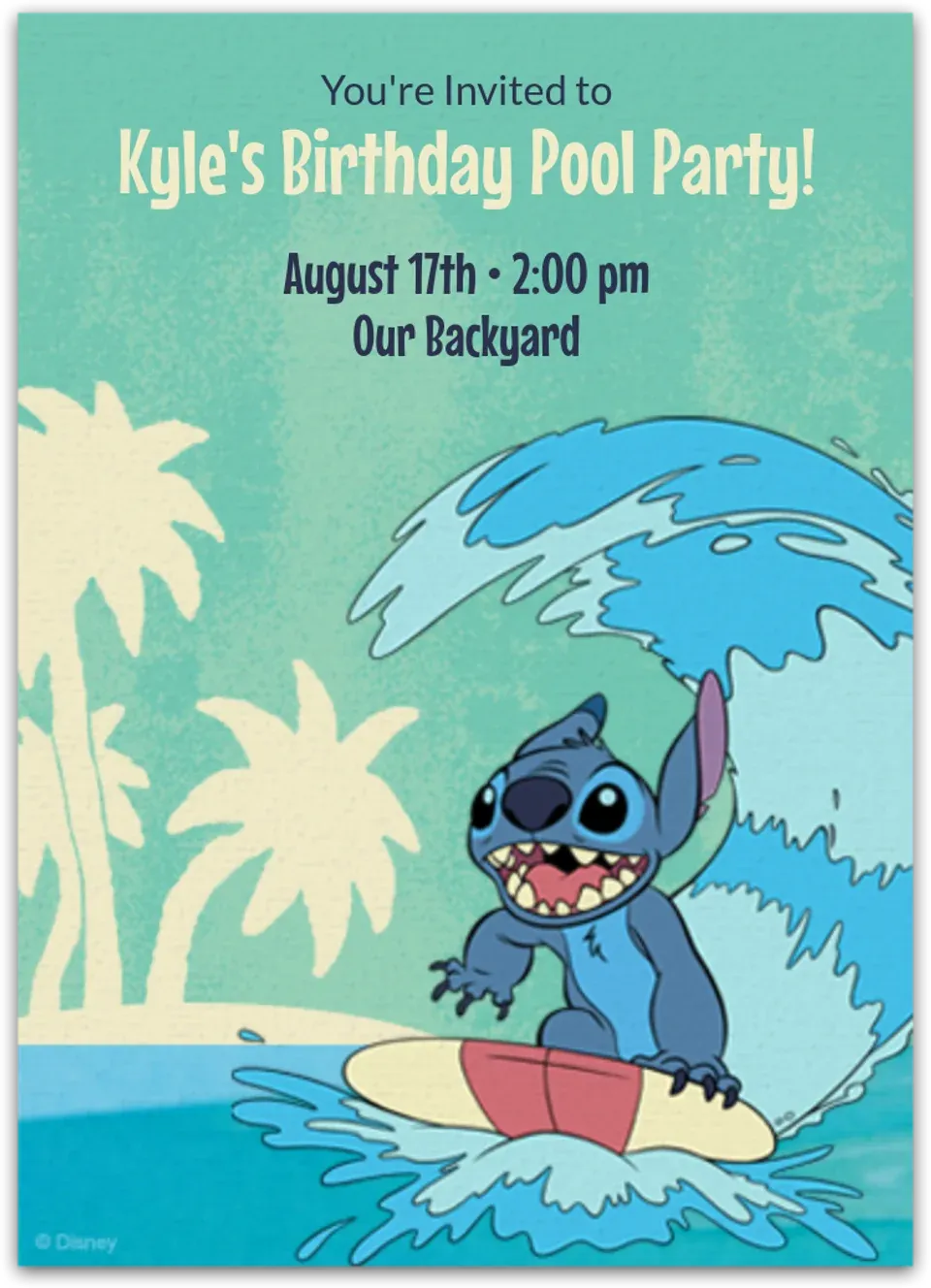 Tropical Stitch card