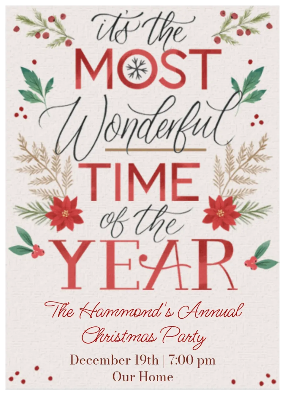 Most Wonderful Time card