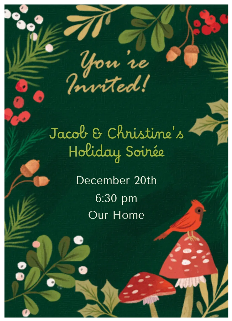 Nature Christmas card