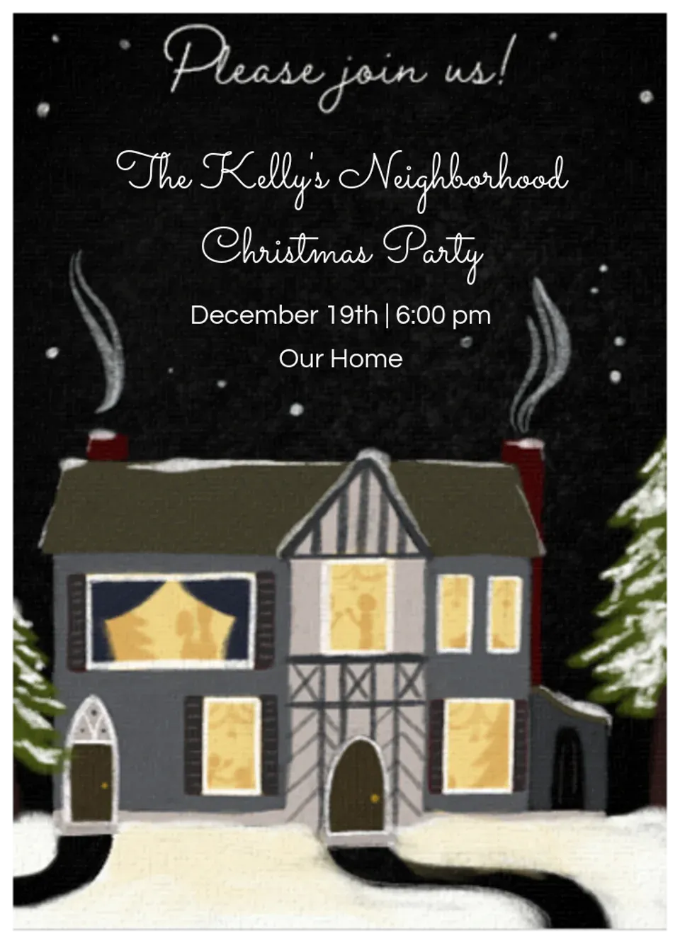 White Christmas card