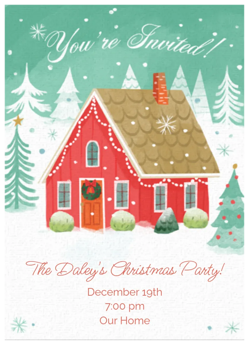 Woodsy Christmas  card