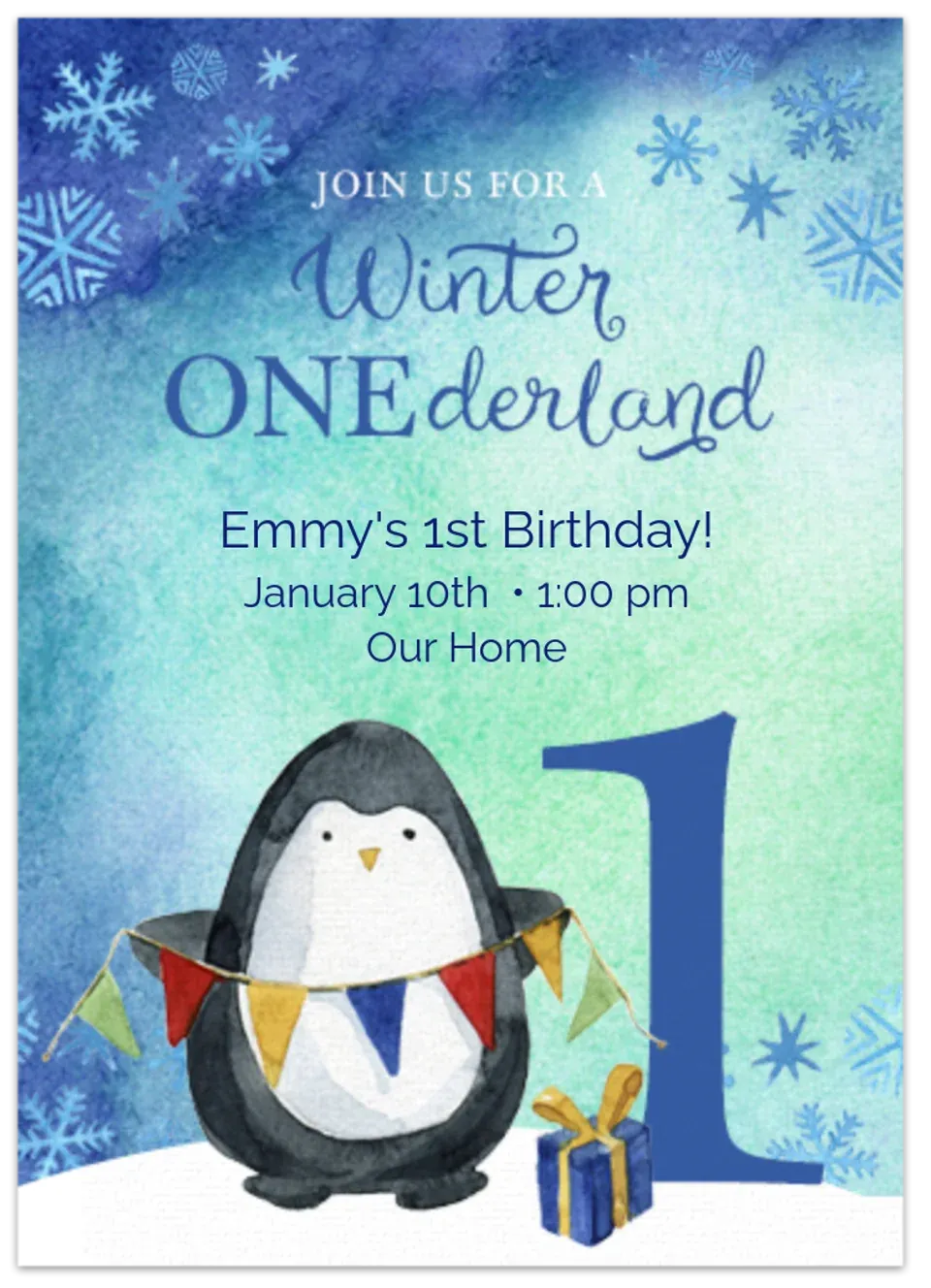 Winter ONE-derland card
