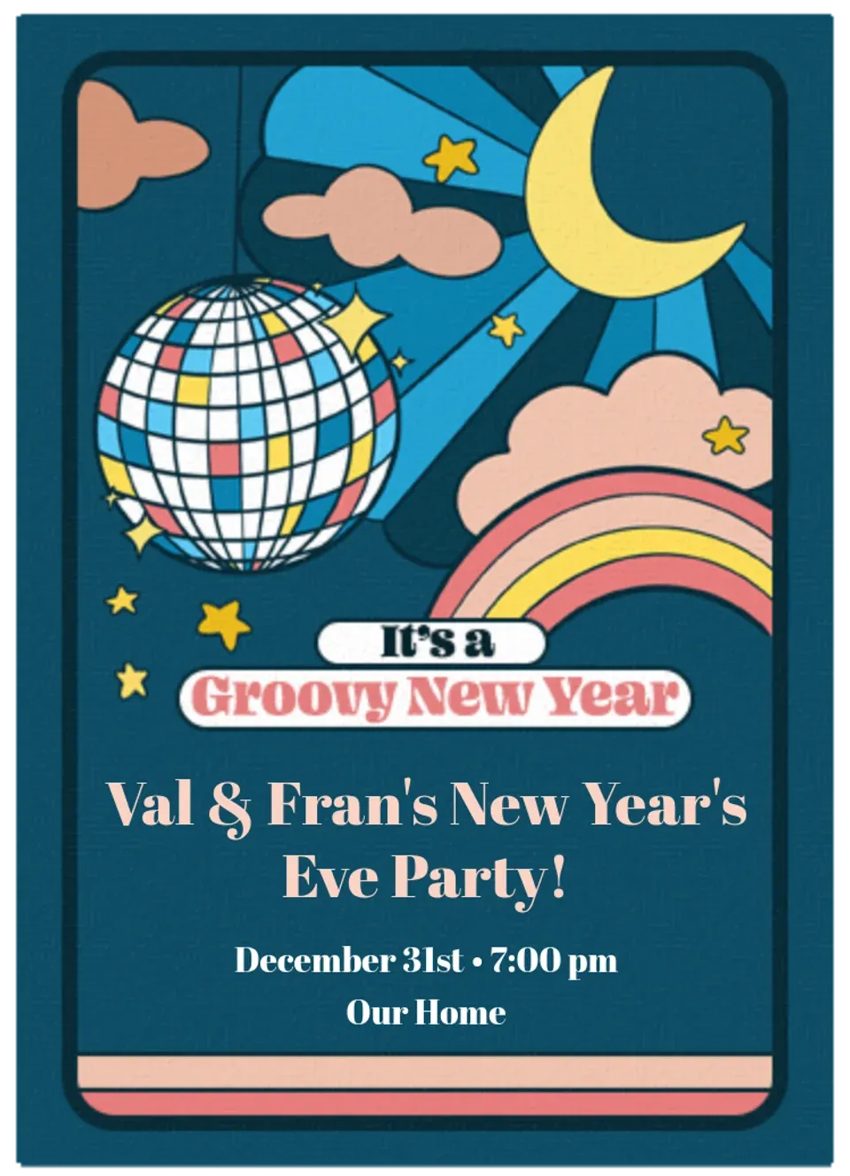 Groovy New Year card