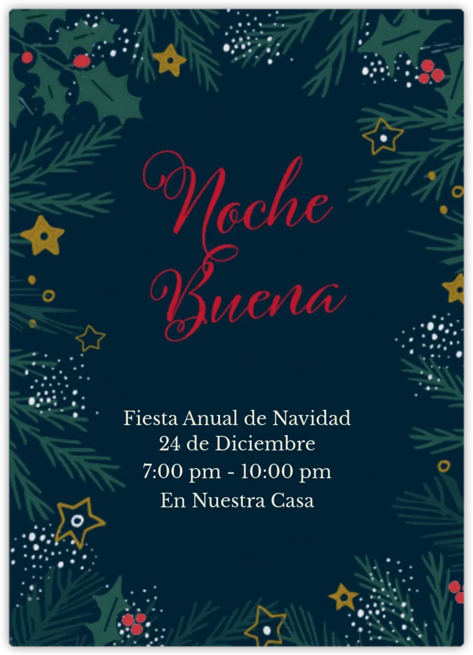 Noche Buena card