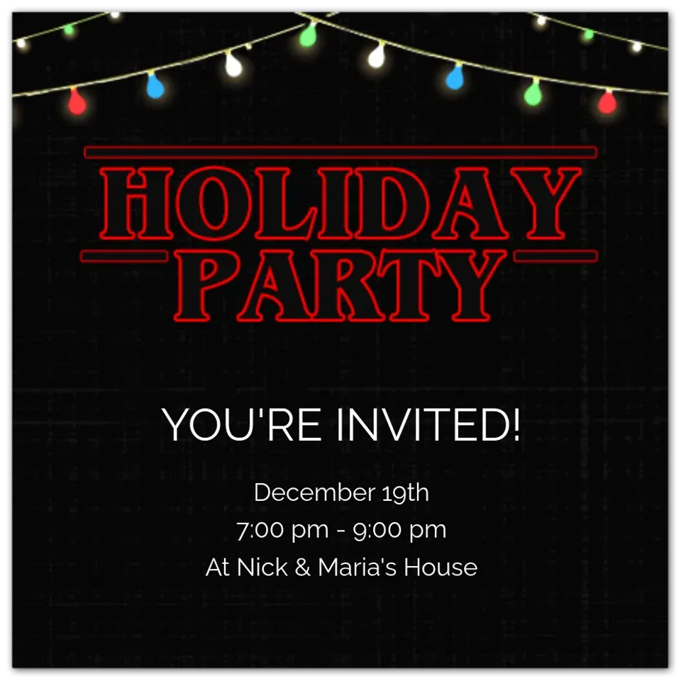 Holiday String Lights card