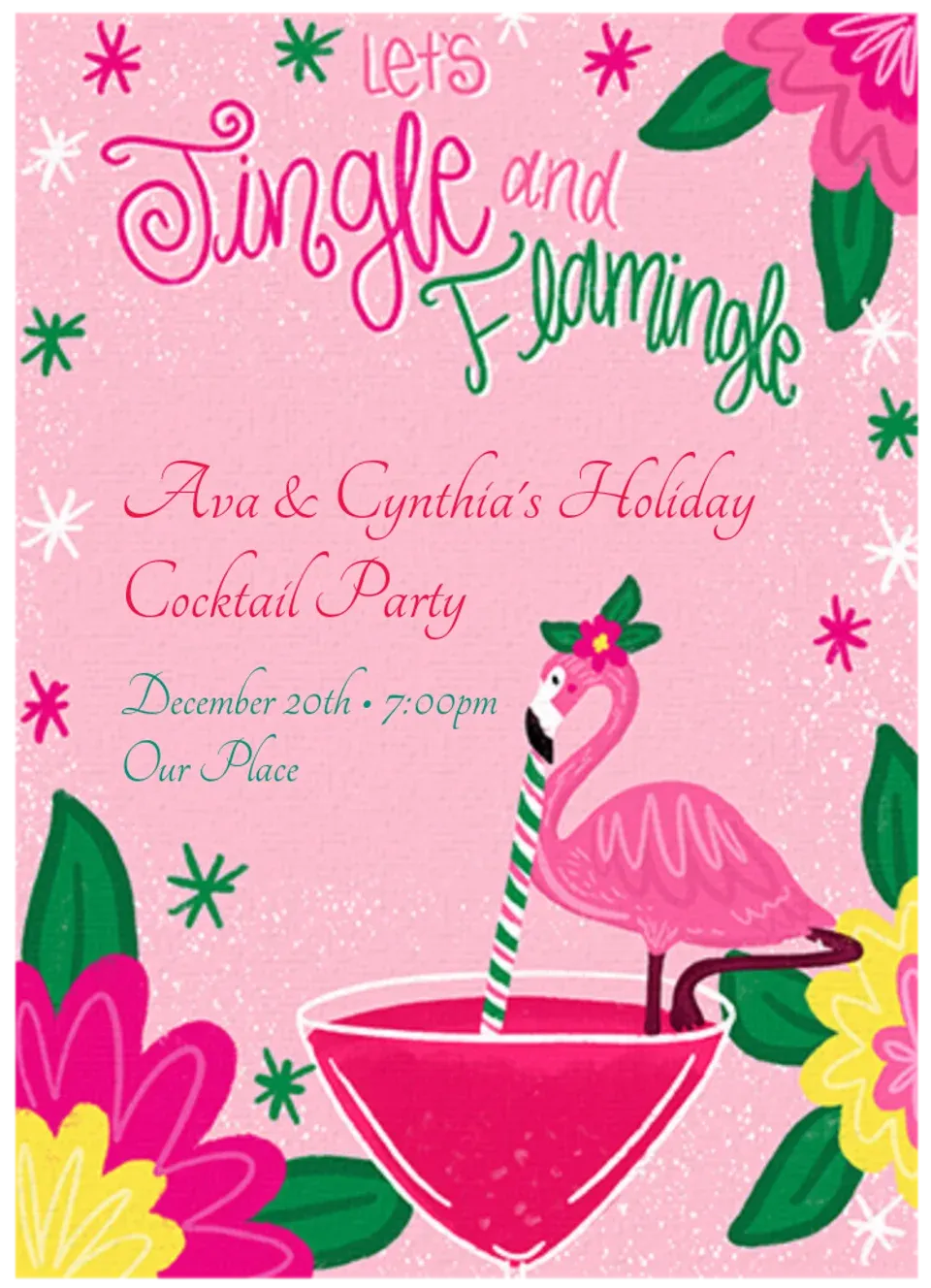 Jingle & Flamingle card
