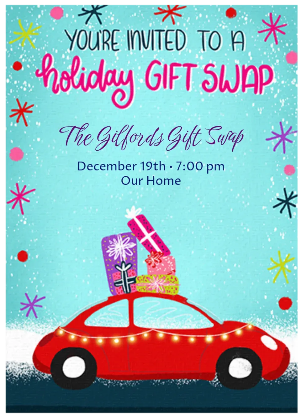 Car Gift Swap card