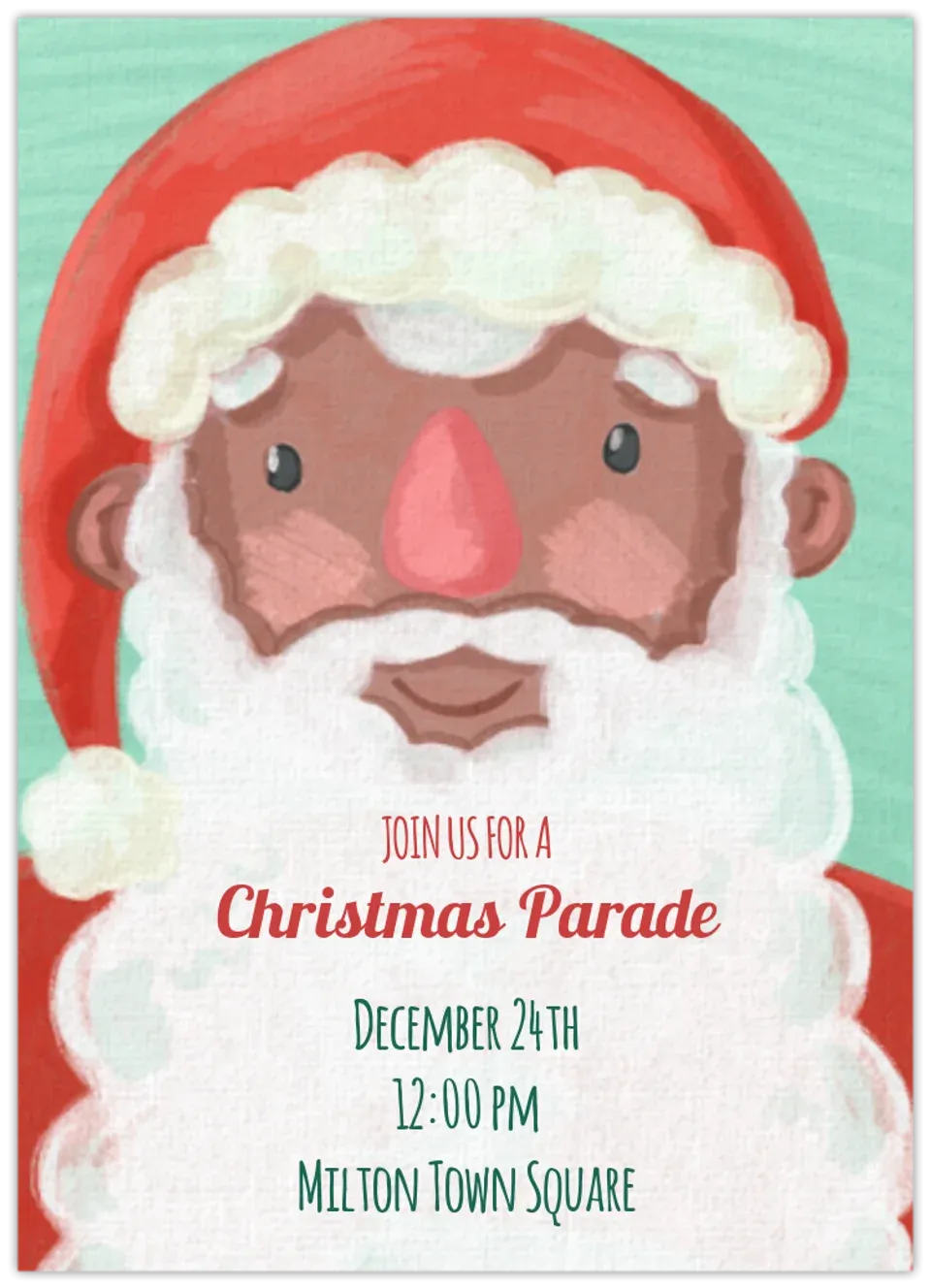 Classic Christmas Santa card