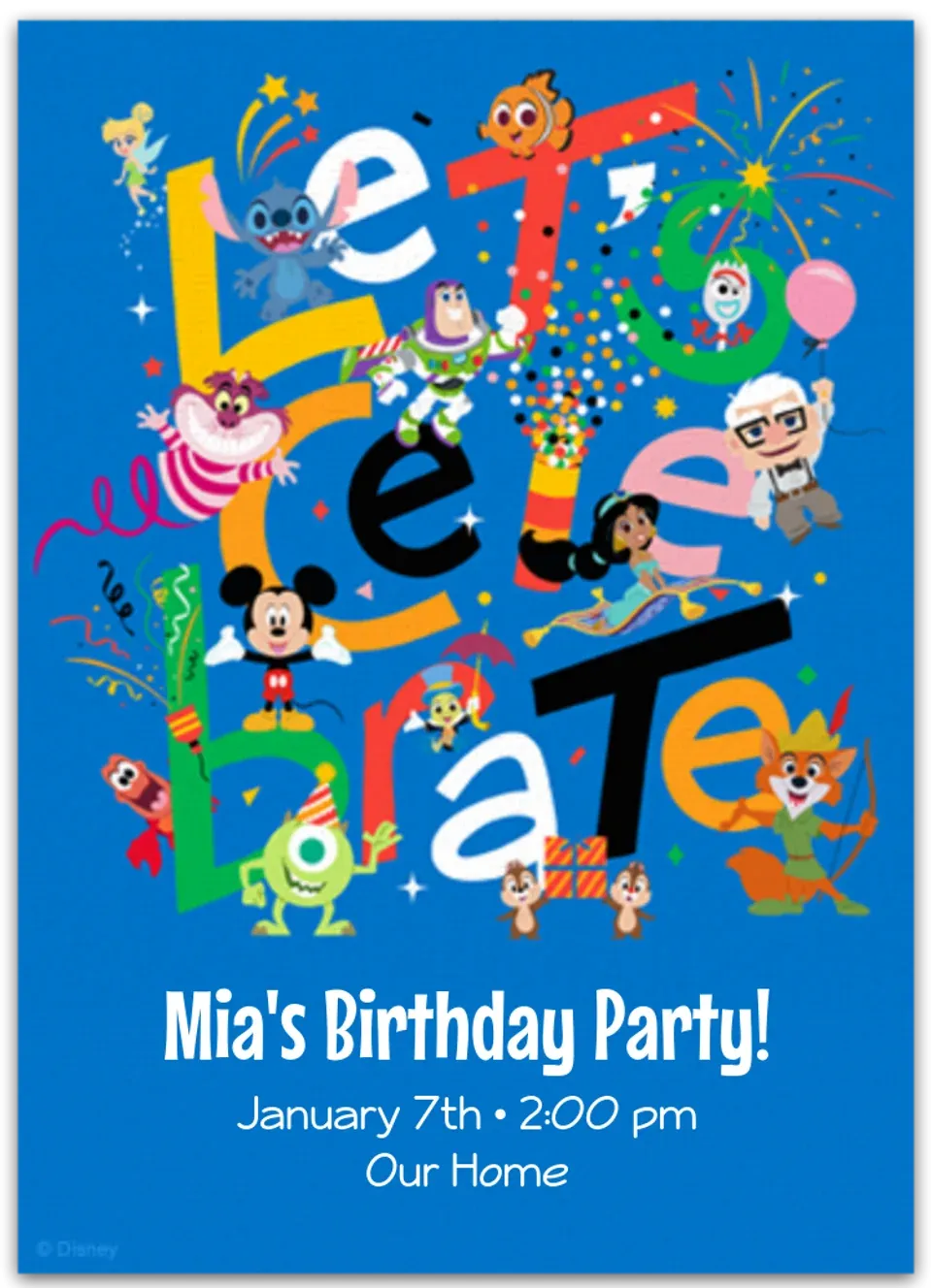 Disney Celebration card