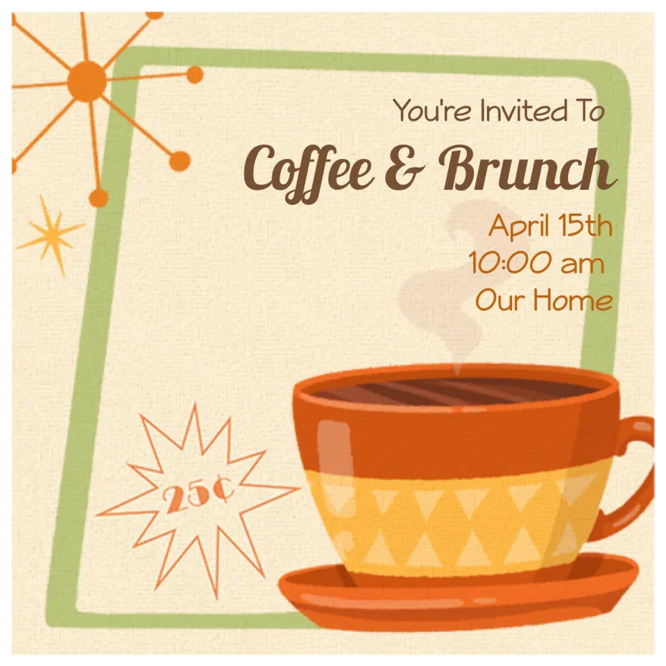 Retro Diner Coffee card