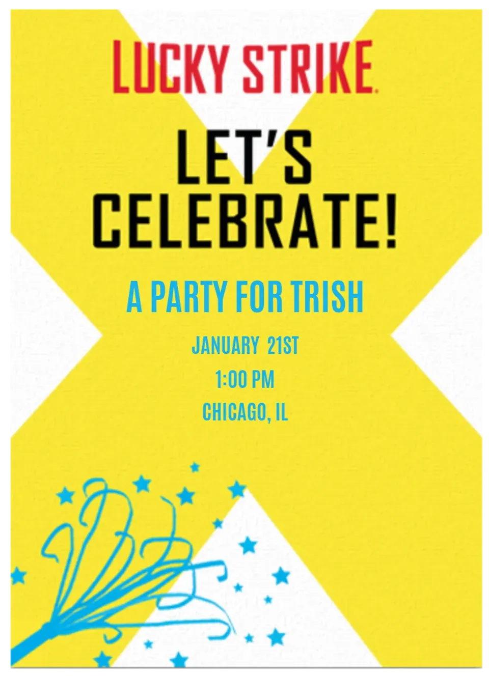 Lucky Strike | Confetti card