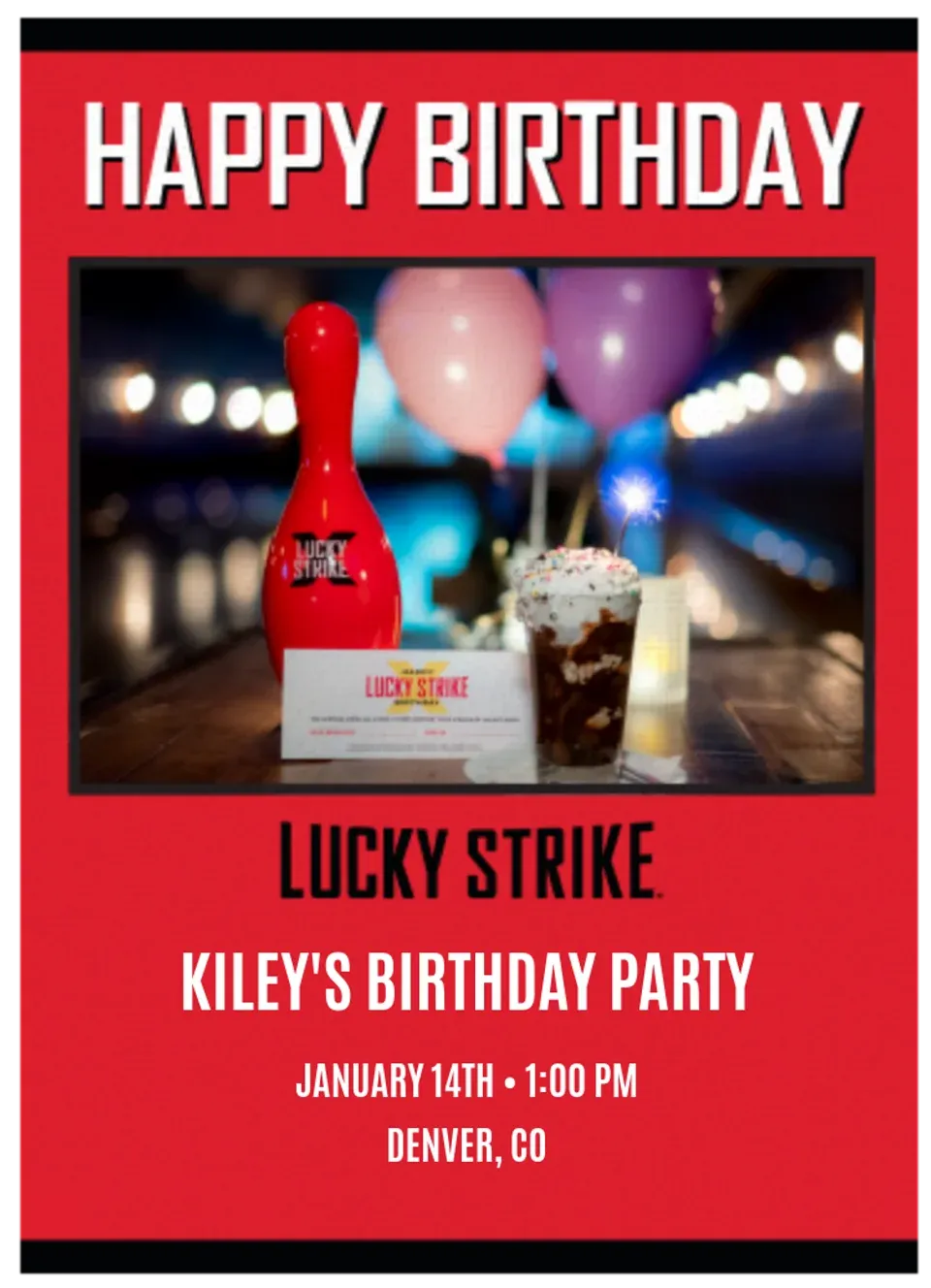 Lucky Strike | Birthday card