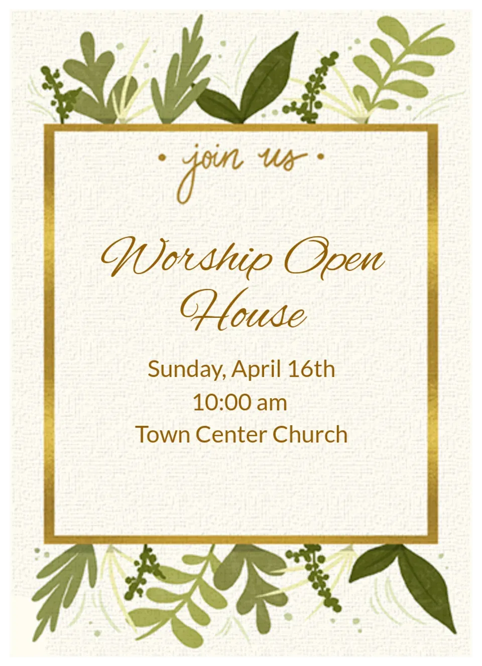 Greenery Religious card