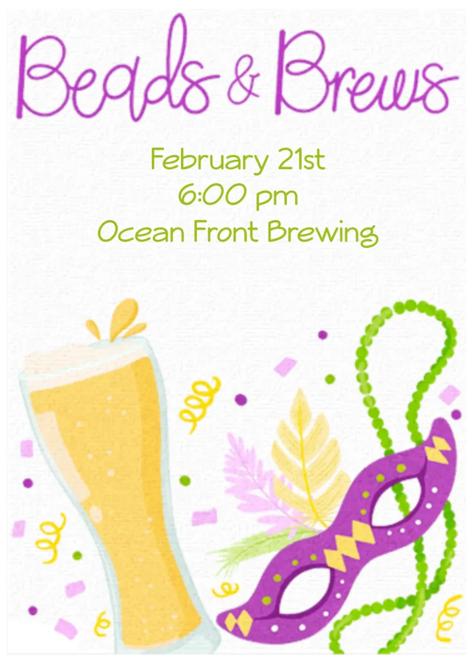 Beads & Brews card