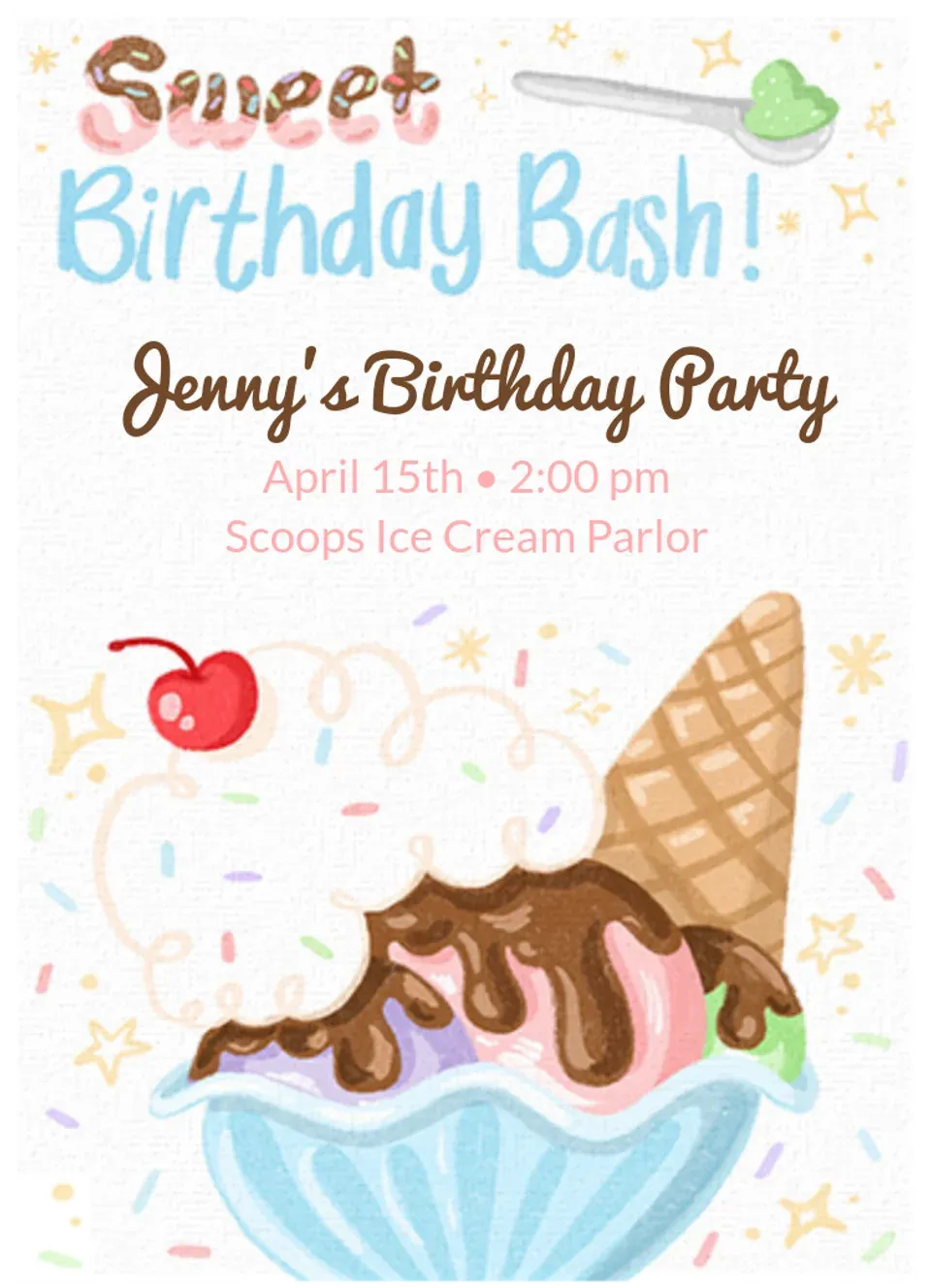 Sweet Ice Cream card