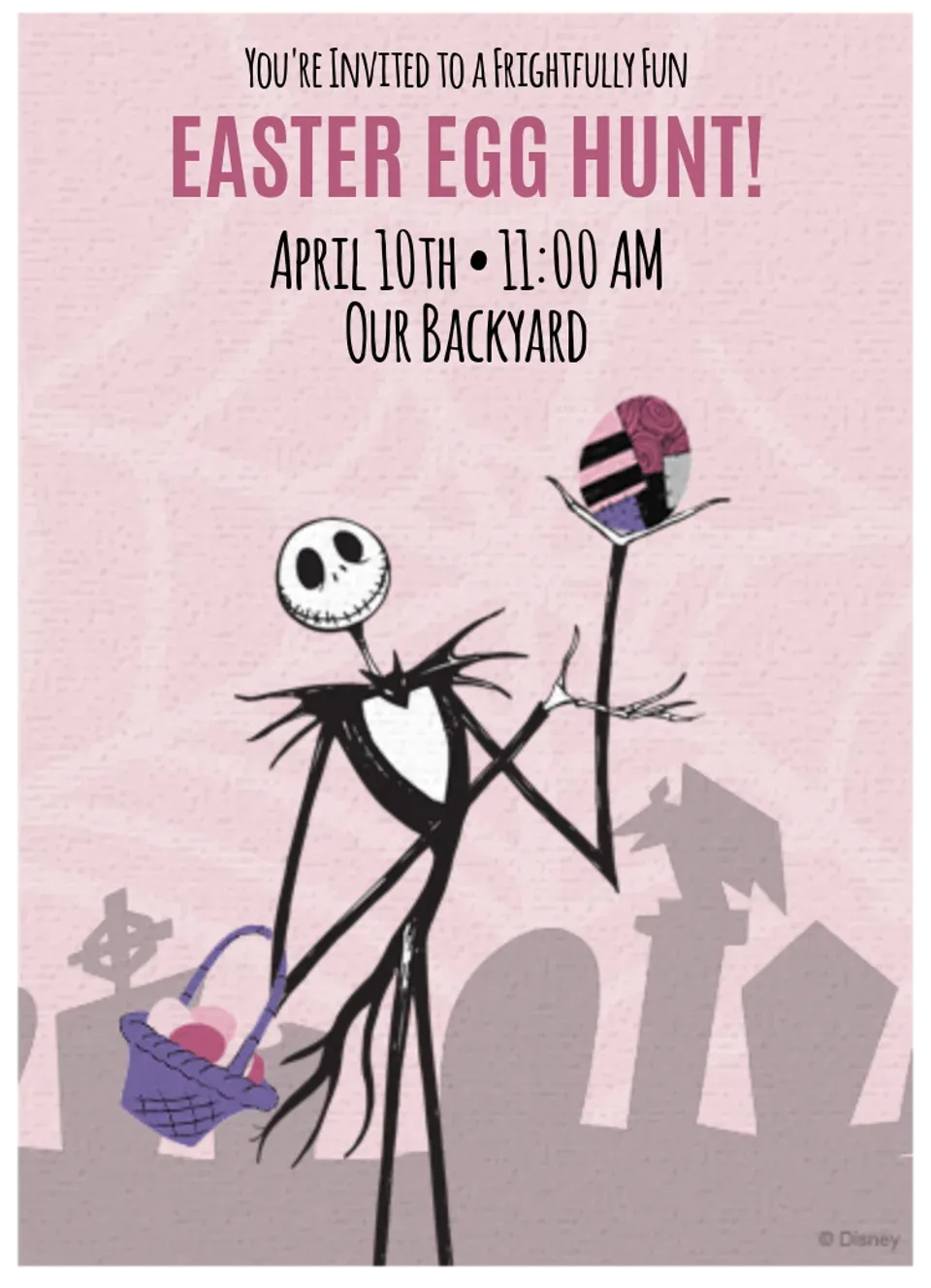 Jack Skellington Easter-ween card
