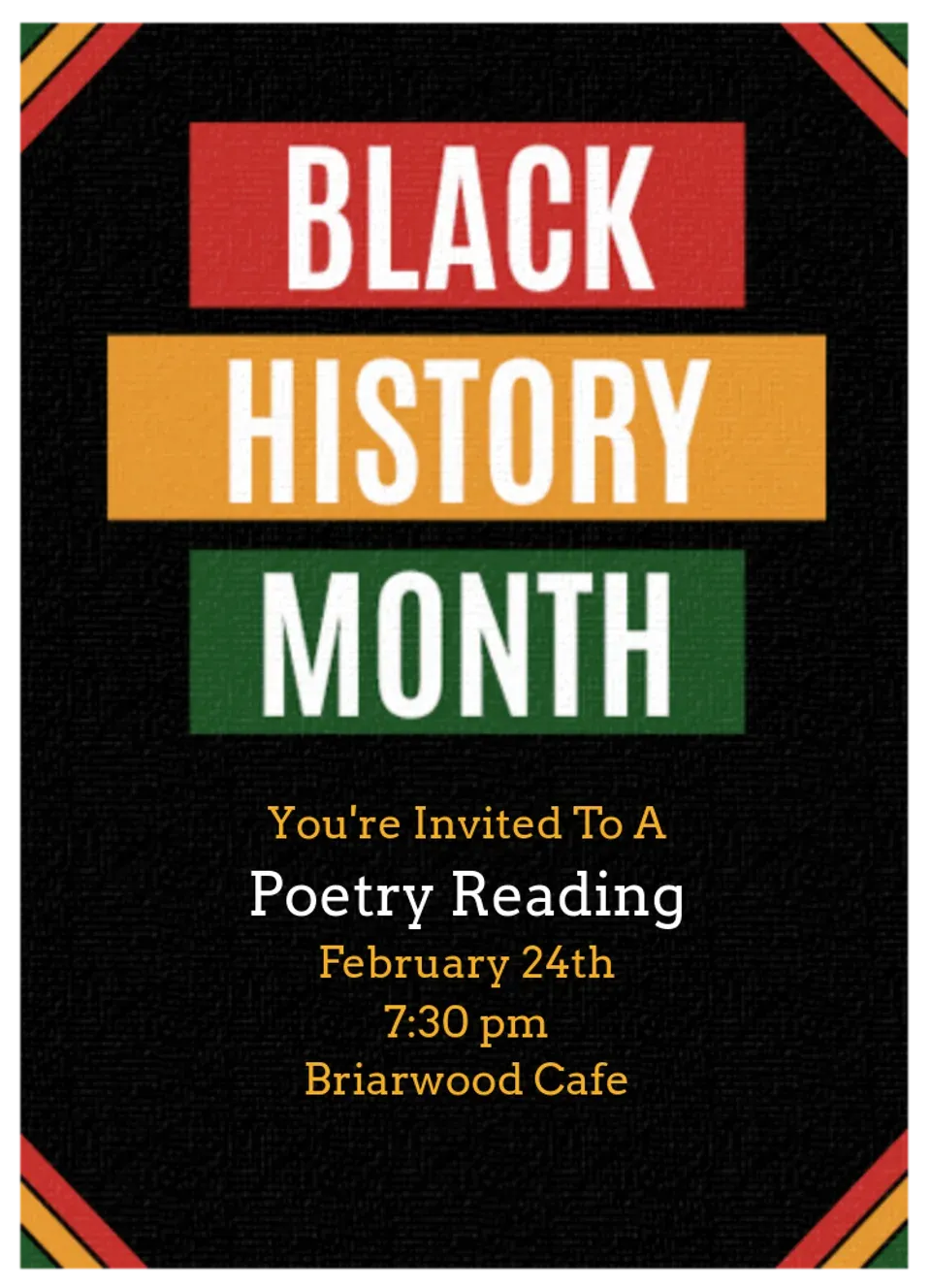 Black History Color Block card