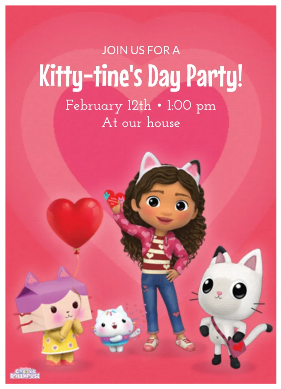 Gabby's Dollhouse | Valentine's Day card